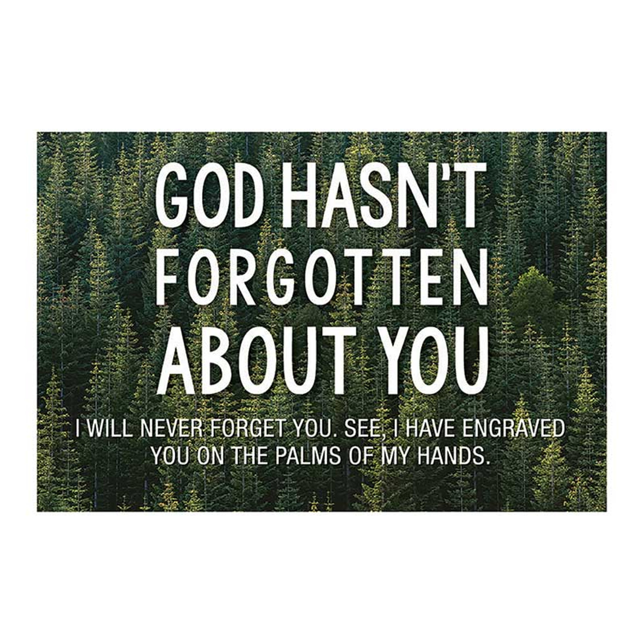 God Hasn't Forgotten Card (Pack of 25)
